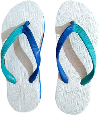 ATHLOES Men Flip Flops(White , 8)