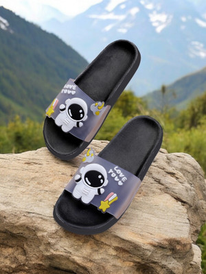 KAPYANSH Women Women Classic, Lightweight, Ultra cushion, Trendy Flipflops, Slipper, Slides Slides(Black , 4)