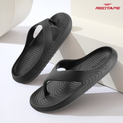 RED TAPE Men Flip Flops(Black , 7)