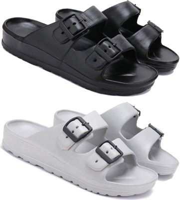 ORICUM Men Slides(Grey, Black , 7)