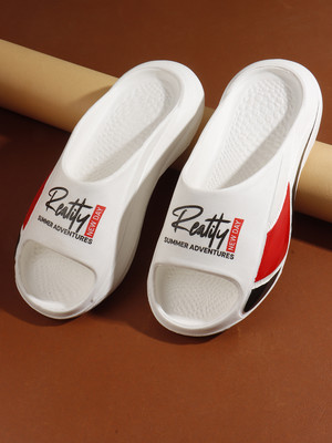 Bootco Men Slides(White , 9)