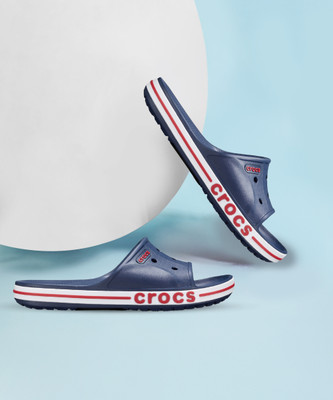 CROCS Men Bayaband Slide Slides(Navy , 6)