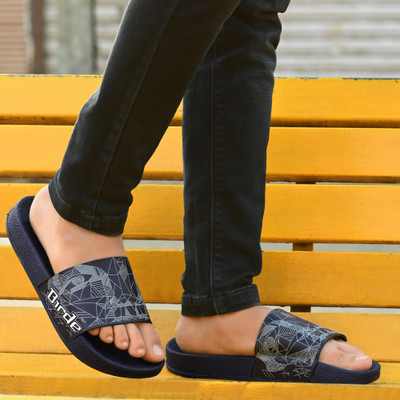 BIRDE Men Stylish Comfortable Lightweight,Men Slipper Slides Slides(Blue , 10)