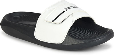Shoe Mate Men Slides(White, Black , 9)