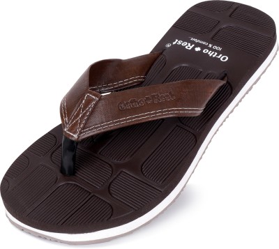 Ortho + Rest Men Extra Soft Ortho Slippers For Men, Doctor Orthopedic Gents Chappal Footwear Flip Flops(Brown , 9)