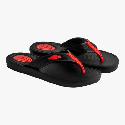 Sunny Footwear Men Flip Flops(Red, Black , 10)