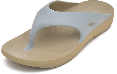 Doubleu Men Men Clasic V Shape Khaki+Light Grey Flip Flops(Olive , 10)