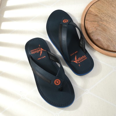Vellinto Men Vellinto® VOYAGER Men's Flip-Flops and House Slippers ll Casual Chappal/Chhapal Slippers(Blue 8)