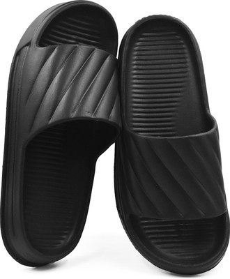 RADDZ SPORTS Men Slides(Black , 8)