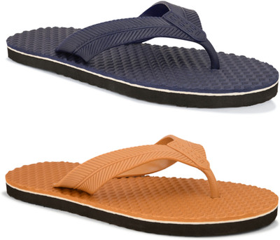Unity Walk Men 2 Pair Comfortable|Ultra-Light|Stylish and Trendy|Slides for Men Flip Flops(Blue , 7)