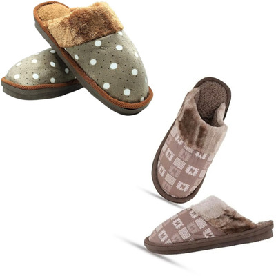 Mahi Enterprises Men Flip Flops(Olive, Brown , 9)