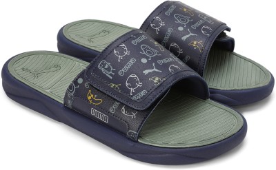 PUMA Men Slides(Blue , 8)