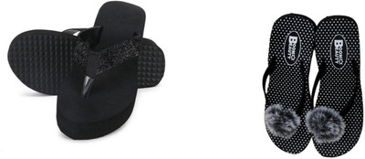 BOOMBEAUTY Women Flip Flops(Multicolor , 3)