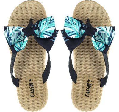 Cassiey Women Slippers(Black, Brown , 5)