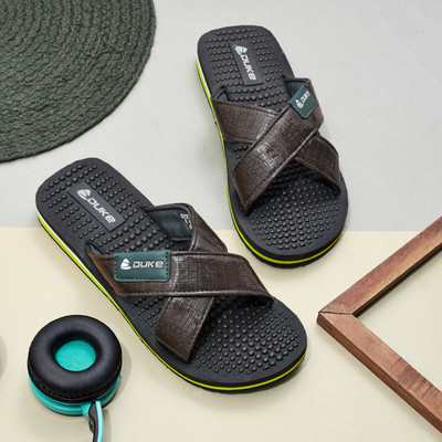 DUKE Men Slides(Grey , 10)