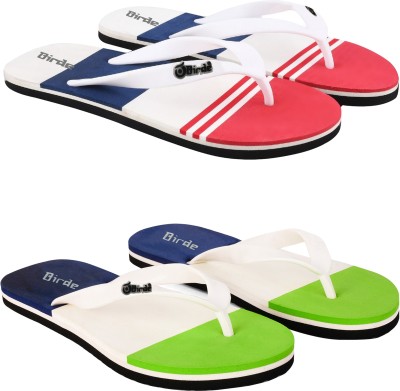 BIRDE Men Premium Flip Flop For Men Pack Of 2 Flip Flops(Multicolor , 9)