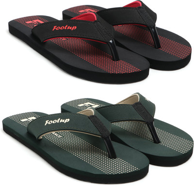 Footup Men Slippers(Multicolor , 8)