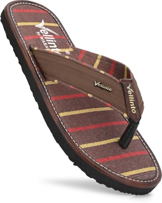 Vellinto Men Vellinto SUPERNOVA Fabric Slippers For Men ll Casual Flip-Flop Slides For Men Flip Flops(Brown 8)