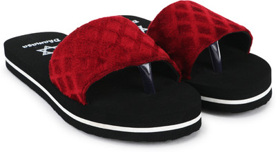 Dhamasa Women Flip Flops(Maroon , 4)