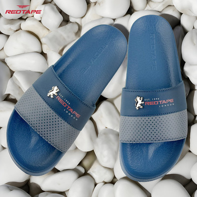 RED TAPE Men Slides(Navy , 8)