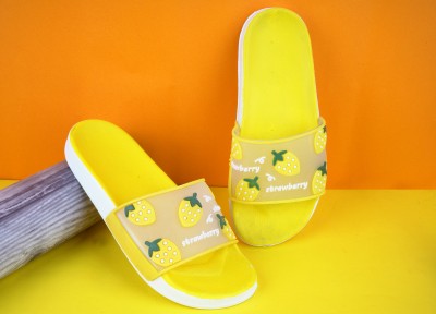 ELASA Women Slides(Yellow , 8)