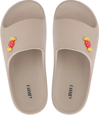 Cassiey Women Slides(Beige , 5)