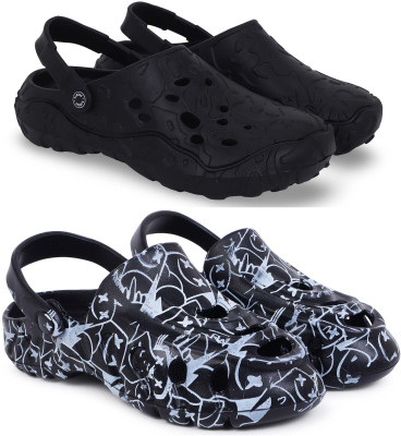 KAPYANSH Men Clogs(Black, Black , 9)