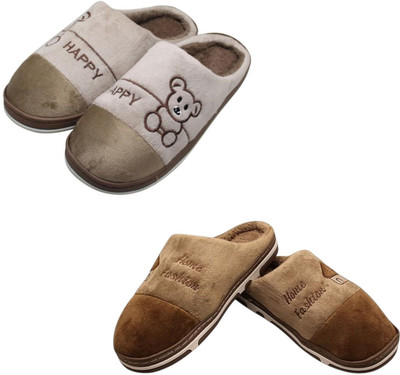 Mahi Enterprises Men Flip Flops(Beige, Brown , 6)