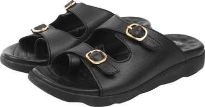 Unisoft Women Slippers(Black , 5)