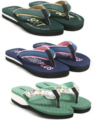 zebio Women Womens Soft Ortho Slippers | Daily Use Anti-Skid Ladies Flip Flops Slippers(Multicolor , 7)