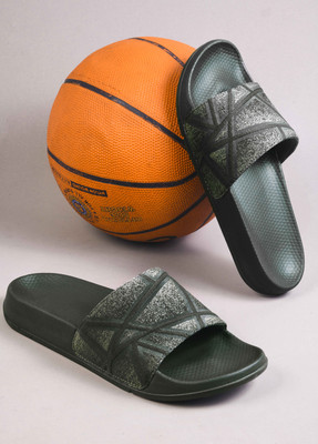 M7 By Metronaut Men Slides(Green, Green , 10)