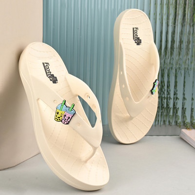 Footup Women Super Soft|Orthopedic|Comfortable|Lightweight|Diabetic Slippers(Off White , 6)