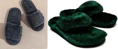 rexizone Women Slides(Green, Black , 7)