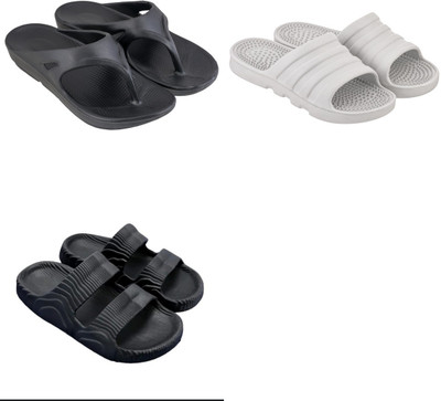 Feel alive Men Slippers(Multicolor , 9)