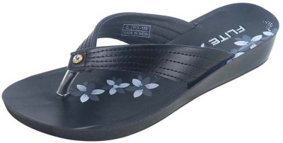 FLITE Women Slippers(Black , 3)