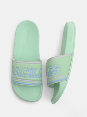 JACK & JONES Men Slides(Green , 7)