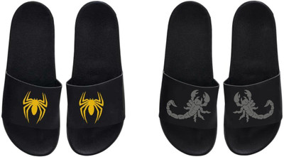 nvisan Men Slides(Yellow, Grey, Black , 8)