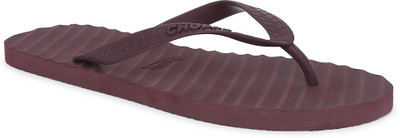 Chupps Men Banana Leaf Monocrome Red Men's Comfortable Slides & Flip Flop Flip Flops(Red , 3)
