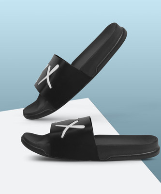 FORMIC Men Slides(Black , 9)