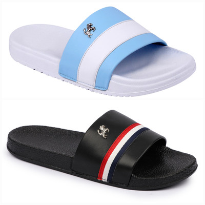 Foot Print Men Slippers(Multicolor , 11)