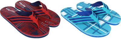 MIGOLITE Men Slippers(Red, Blue , 8)