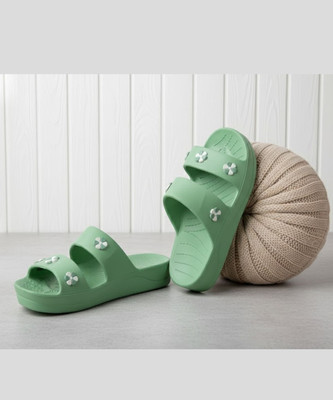 Lehar Women Soft and Comfortable Orthopedic Pain Relief Slippers(Green , 7)