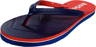 ACTION MILANO Men Flip Flops(Red , 4)