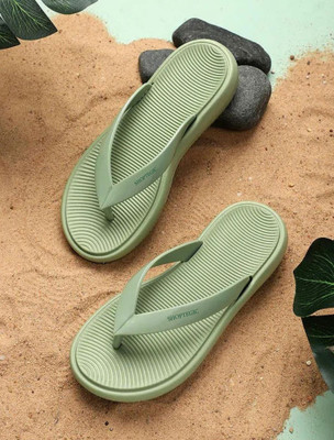 shoptegic Women Flip Flops(Green , 3)