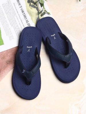 yoho Women ArchFlex Women ortho slippers with arch support |Soft Flip Flops(Navy , 6)