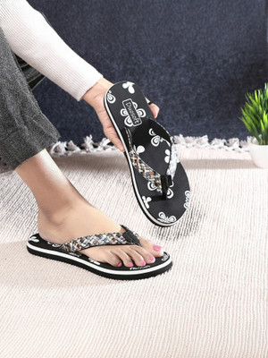 DUOSOFT Women Super Soft|Orthopedic|Lightweight|Diabetic|Antiskid Slippers(Black , 6)