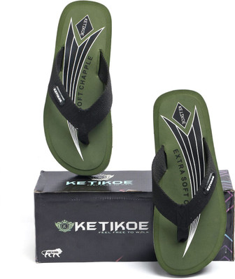 KETIKOE Men Flip Flops(Green , 6)