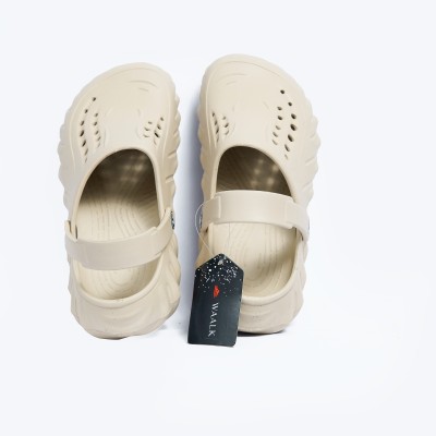 WAALK Men Slides(Beige , 8)