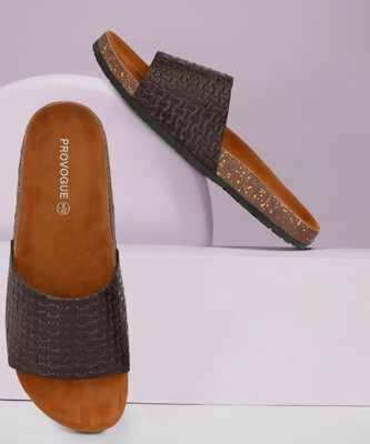 PROVOGUE Men Slippers(Brown , 10)