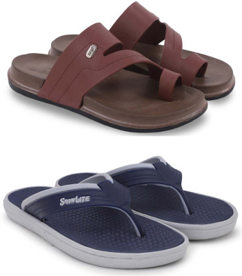 Pampy Angel Men Slippers(Brown, Blue , 6)